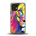 colourful fierce lion back phone cover | glass case for nothing phone 2