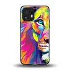 colourful fierce lion back phone cover | glass case for nothing phone 2
