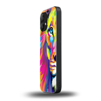 colourful fierce lion back phone cover | glass case for nothing phone 2
