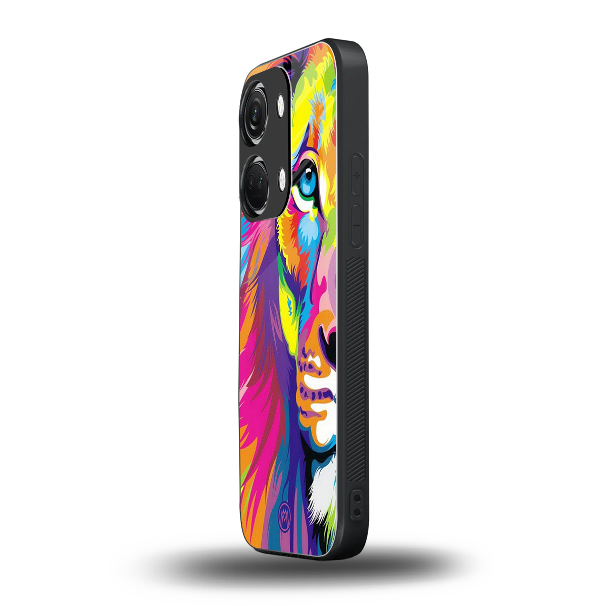 colourful fierce lion back phone cover | glass case for oneplus nord 3