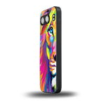 colourful fierce lion back phone cover | glass case for oneplus nord 4