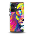 colourful fierce lion back phone cover | glass case for oneplus nord ce 3