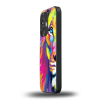 colourful fierce lion back phone cover | glass case for oneplus nord ce 3