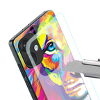 colourful fierce lion back phone cover | glass case for oneplus nord ce 3