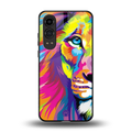 colourful fierce lion back phone cover | glass case for oneplus nord ce 4 lite