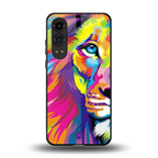 colourful fierce lion back phone cover | glass case for oneplus nord ce 4 lite