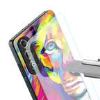 colourful fierce lion back phone cover | glass case for oneplus nord ce 4