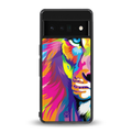 colourful fierce lion back phone cover | glass case for google pixel 6 pro