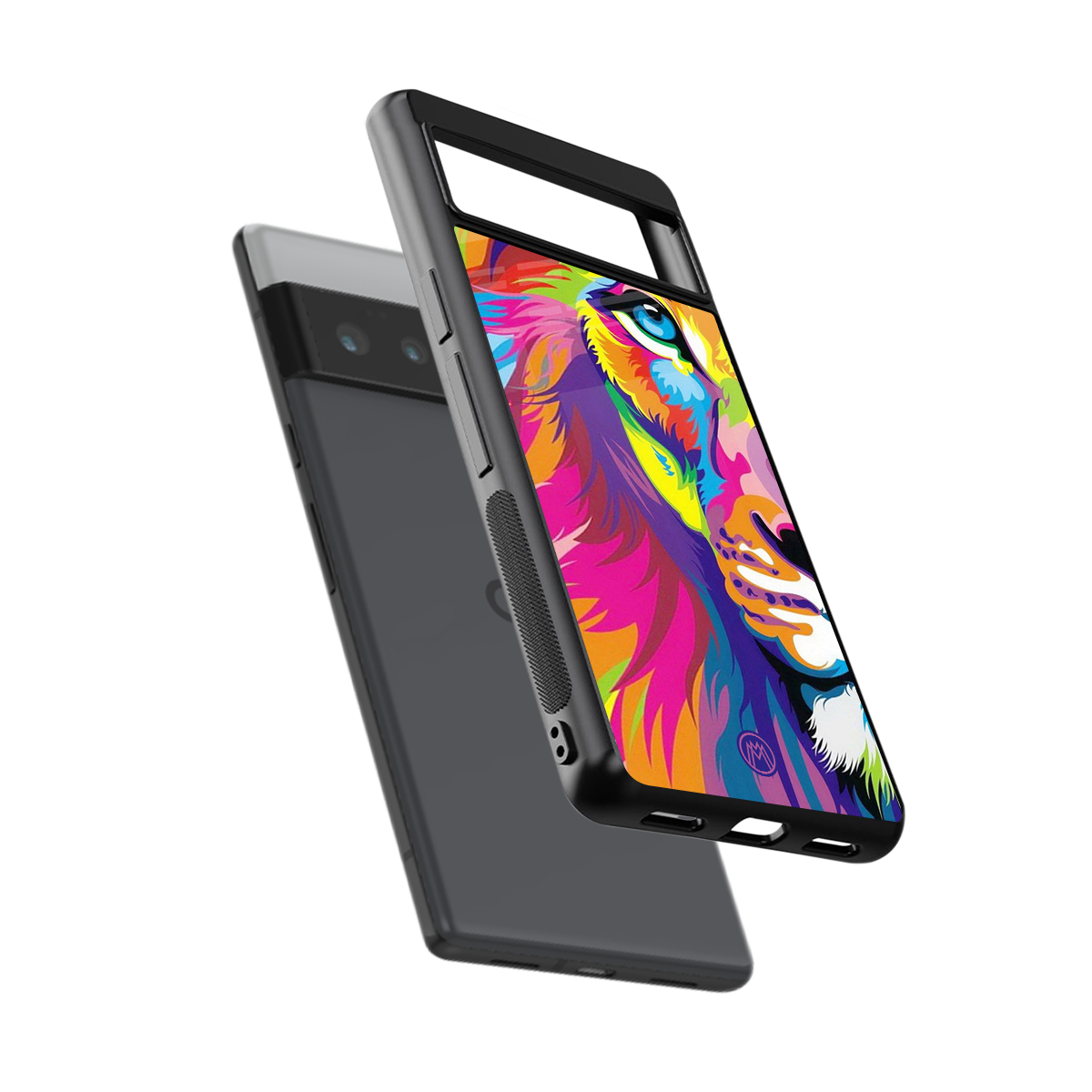 colourful fierce lion back phone cover | glass case for google pixel 6 pro