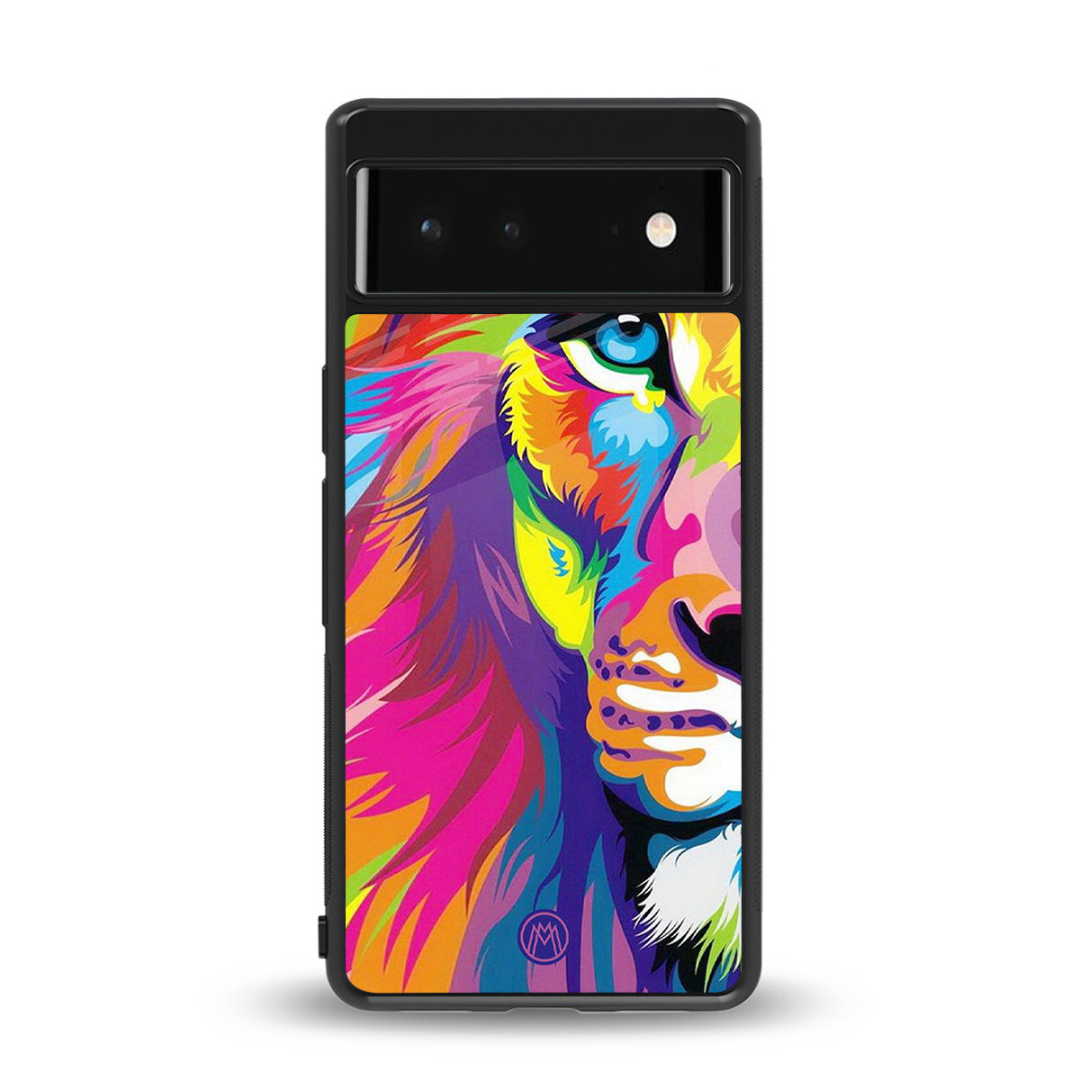colourful fierce lion back phone cover | glass case for google pixel 6