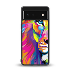 colourful fierce lion back phone cover | glass case for Google Pixel 6A
