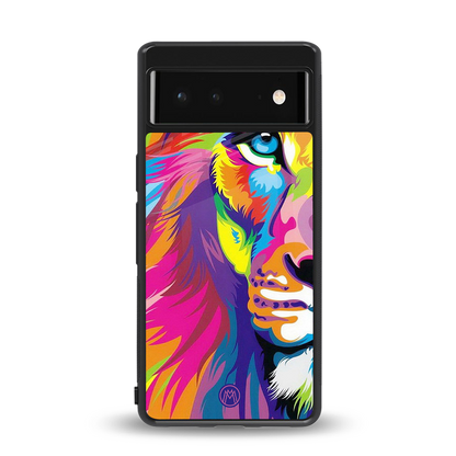 colourful fierce lion back phone cover | glass case for Google Pixel 6A