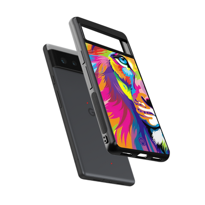 colourful fierce lion back phone cover | glass case for Google Pixel 6A