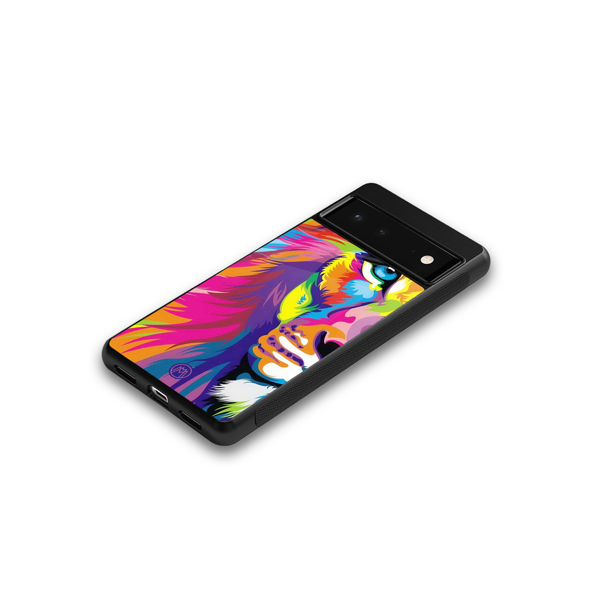 colourful fierce lion back phone cover | glass case for google pixel 6