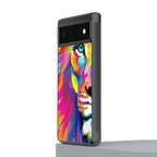 colourful fierce lion back phone cover | glass case for Google Pixel 6A