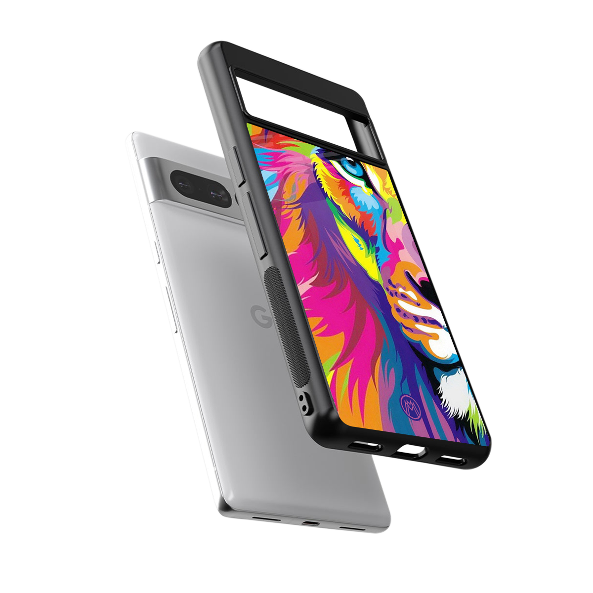 colourful fierce lion back phone cover | glass case for google pixel 7 pro