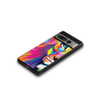 colourful fierce lion back phone cover | glass case for google pixel 7 pro