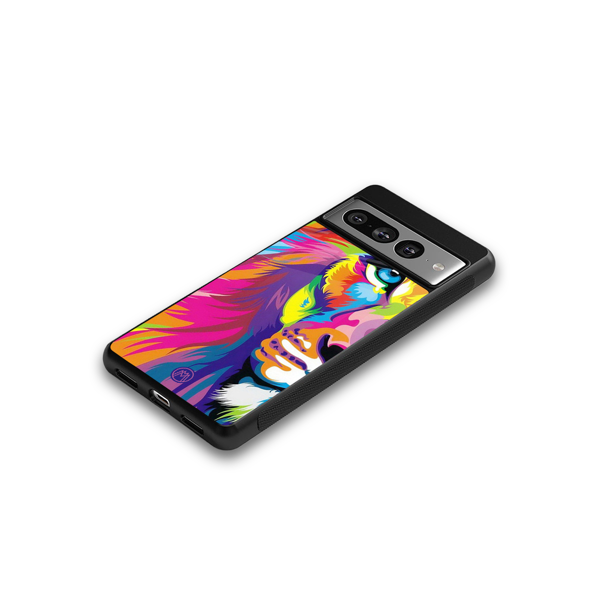 colourful fierce lion back phone cover | glass case for google pixel 7 pro
