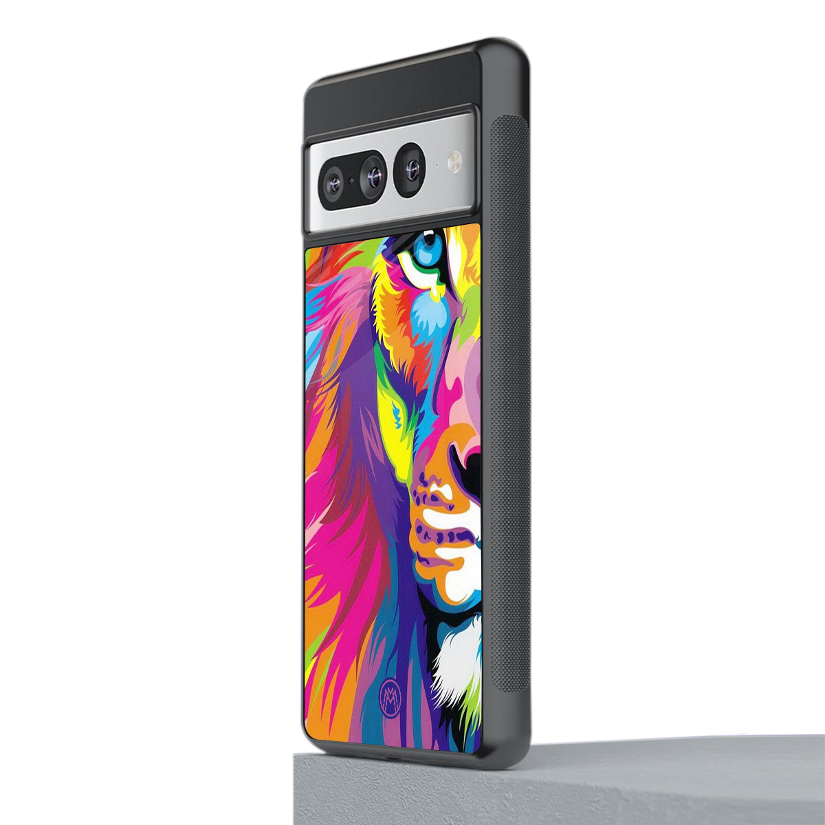 colourful fierce lion back phone cover | glass case for google pixel 7 pro