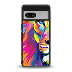 colourful fierce lion back phone cover | glass case for Google Pixel 7