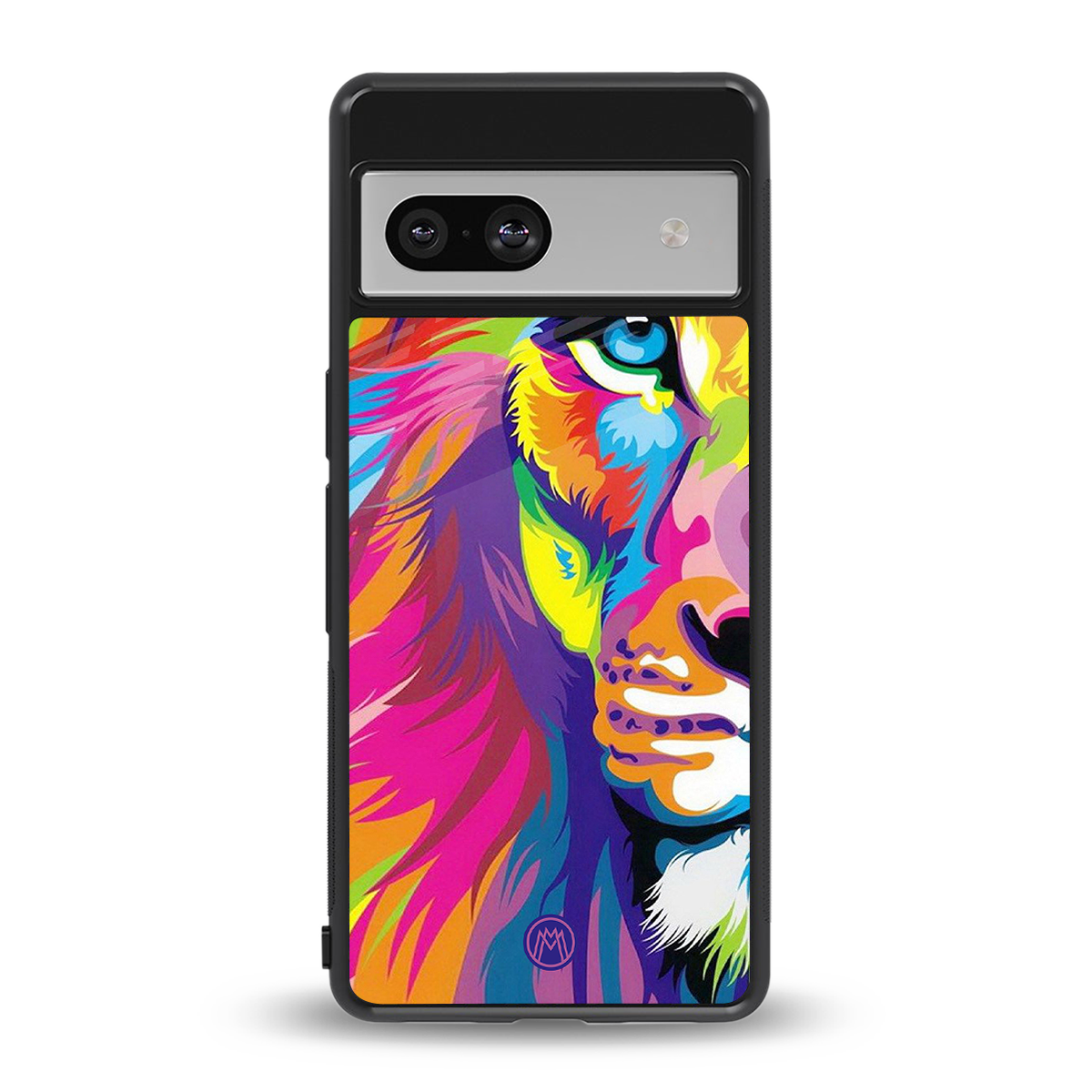 colourful fierce lion back phone cover | glass case for Google Pixel 7