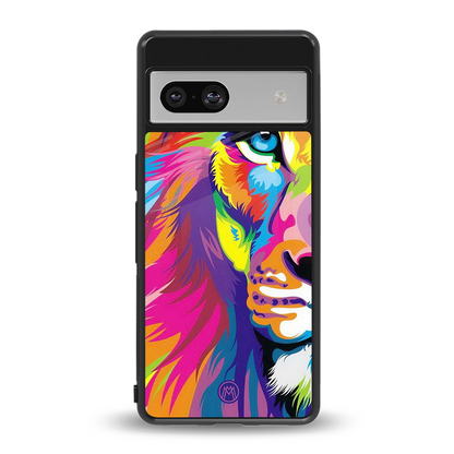 colourful fierce lion back phone cover | glass case for Google Pixel 7A