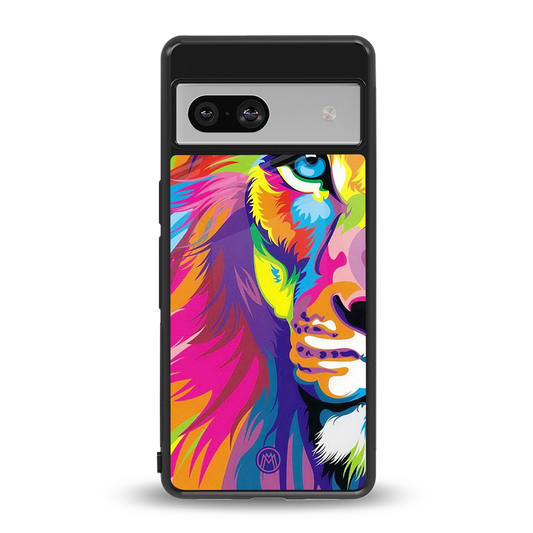 colourful fierce lion back phone cover | glass case for Google Pixel 7A