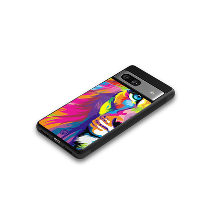 colourful fierce lion back phone cover | glass case for Google Pixel 7A