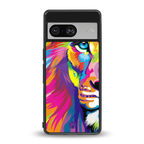 colourful fierce lion back phone cover | glass case for Google Pixel 8