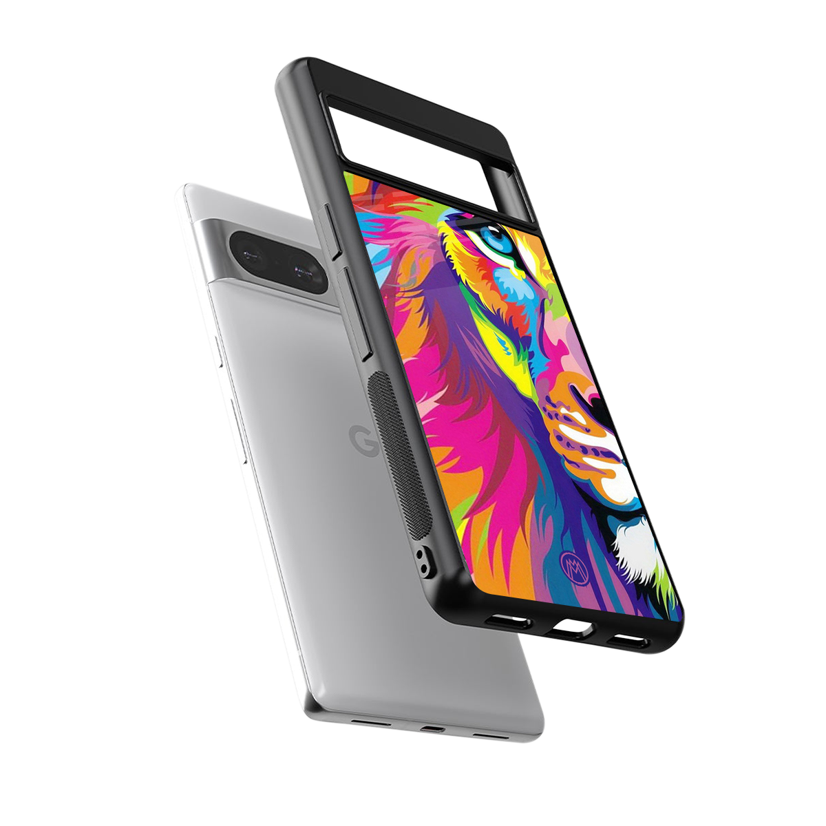 colourful fierce lion back phone cover | glass case for Google Pixel 8