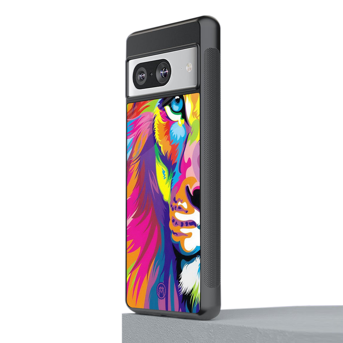colourful fierce lion back phone cover | glass case for Google Pixel 8
