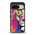 colourful fierce lion back phone cover | glass case for google pixel 9