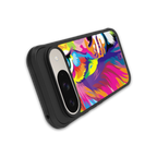 colourful fierce lion back phone cover | glass case for google pixel 9