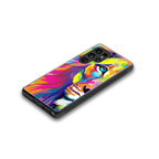 colourful fierce lion back phone cover | glass case for samsung galaxy s25 ultra