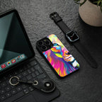 colourful fierce lion back phone cover | glass case for Google Pixel 8