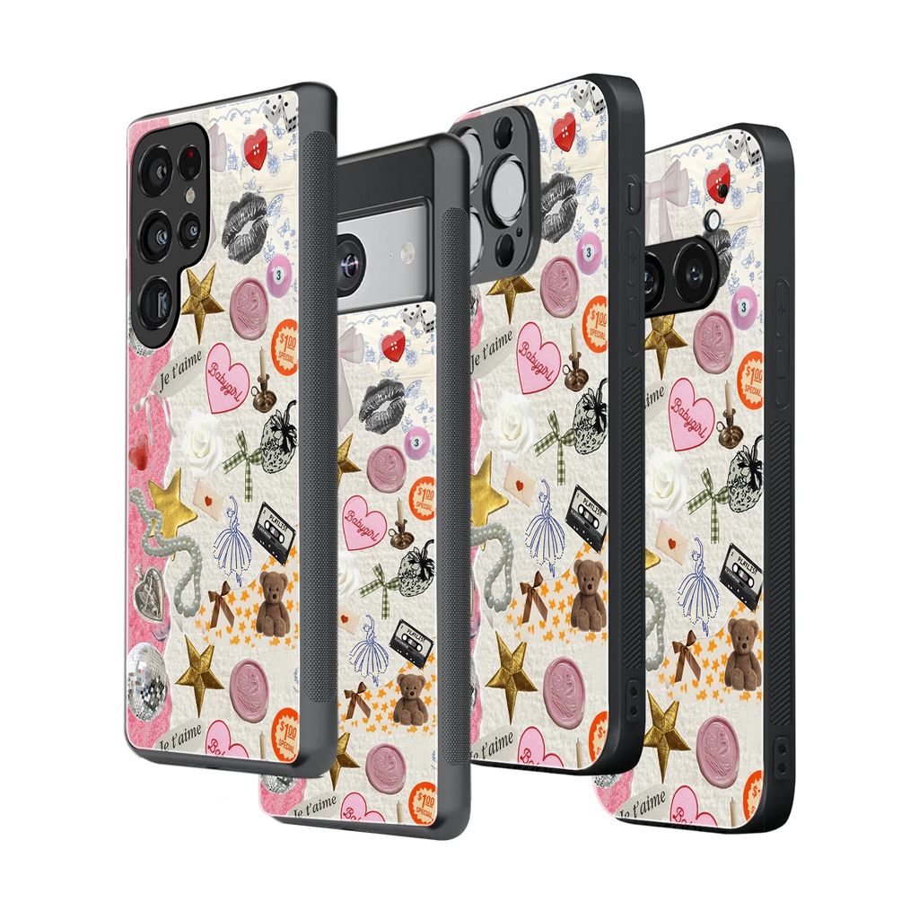 Stylish Glass Back Case for All Smartphones iPhone, Samsung, OnePlus, Pixel, Redmi, Oppo, Vivo, Motorola