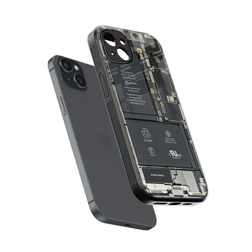 core view back phone cover | glass case for iphone 15 plus