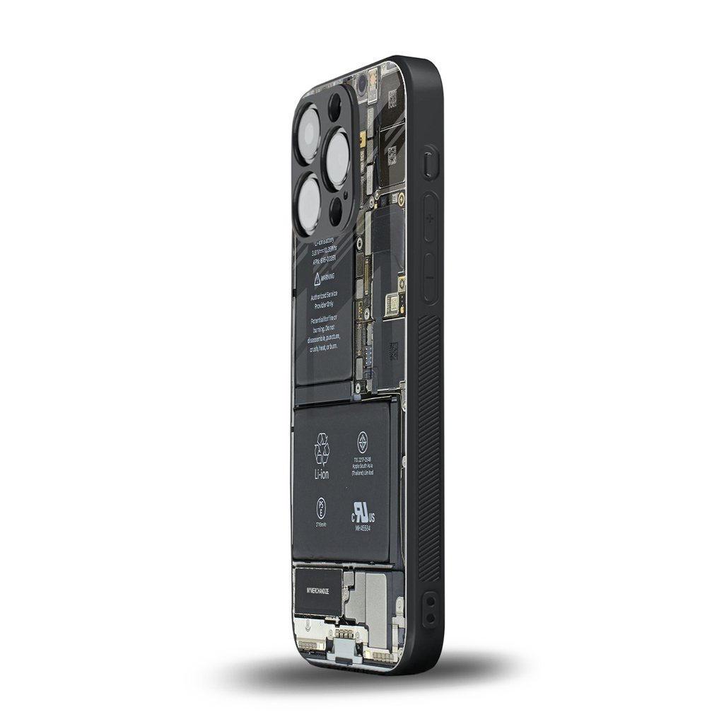 core view back phone cover | glass case for iphone 15 pro