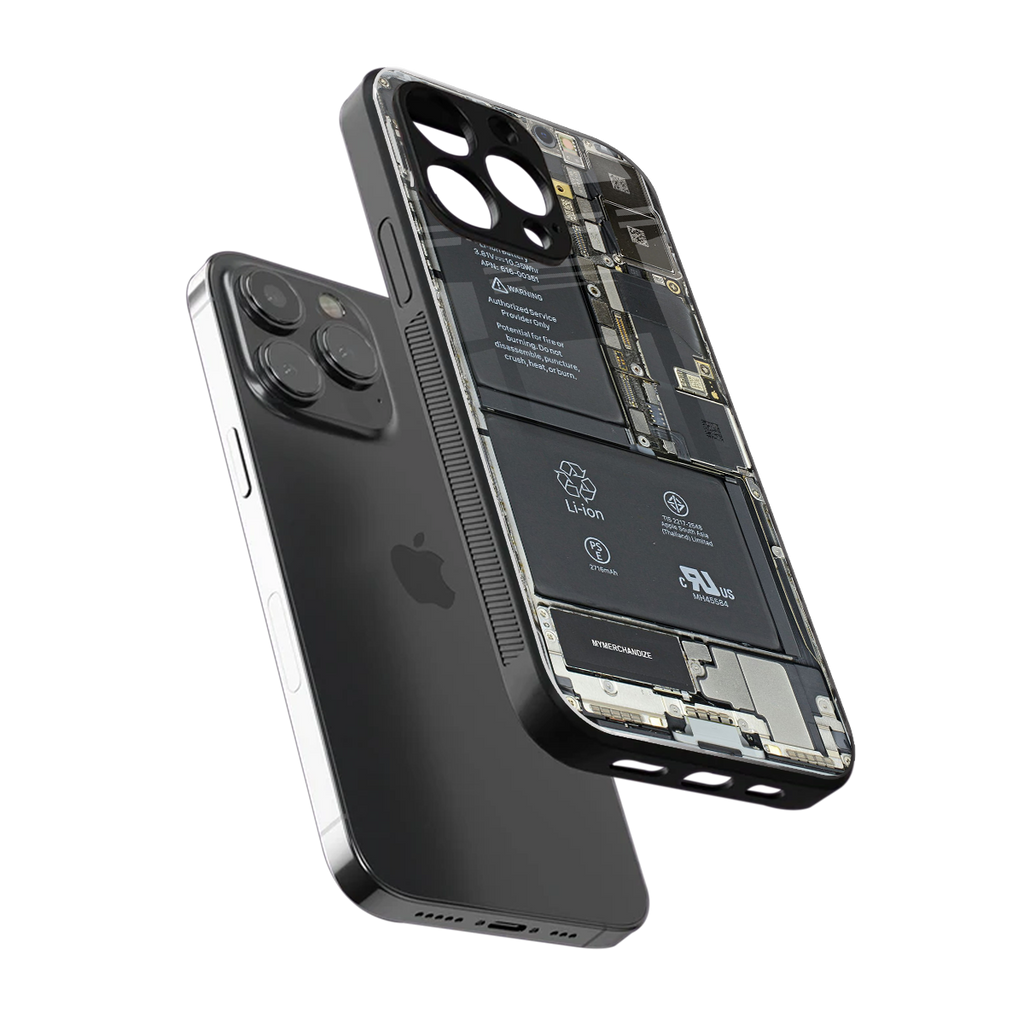 core view back phone cover | glass case for iphone 15 pro