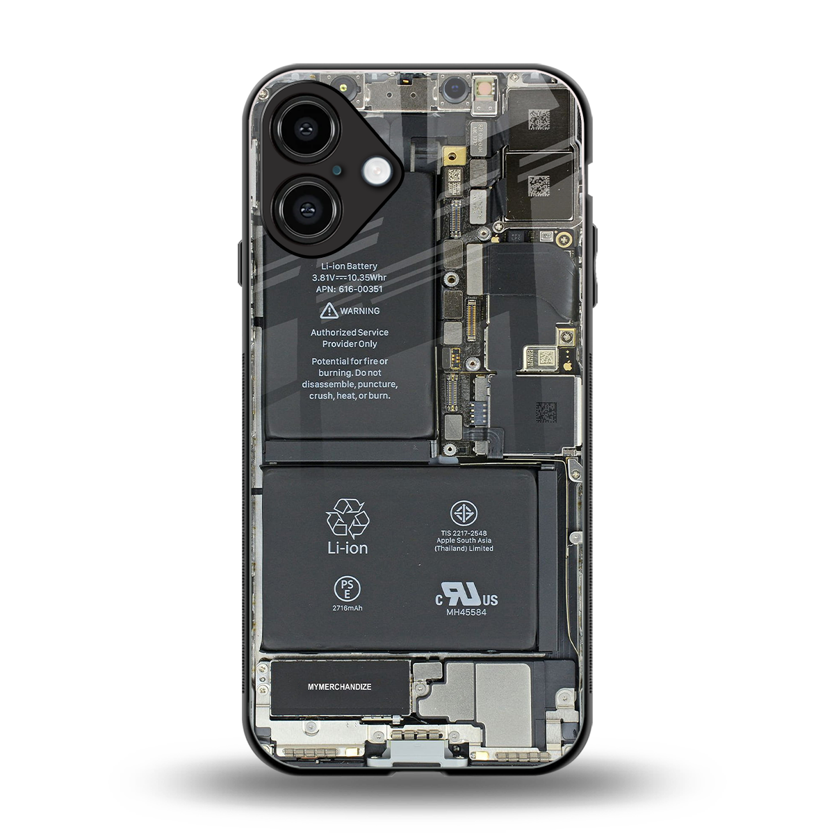 core view back phone cover | glass case for iphone 16 plus