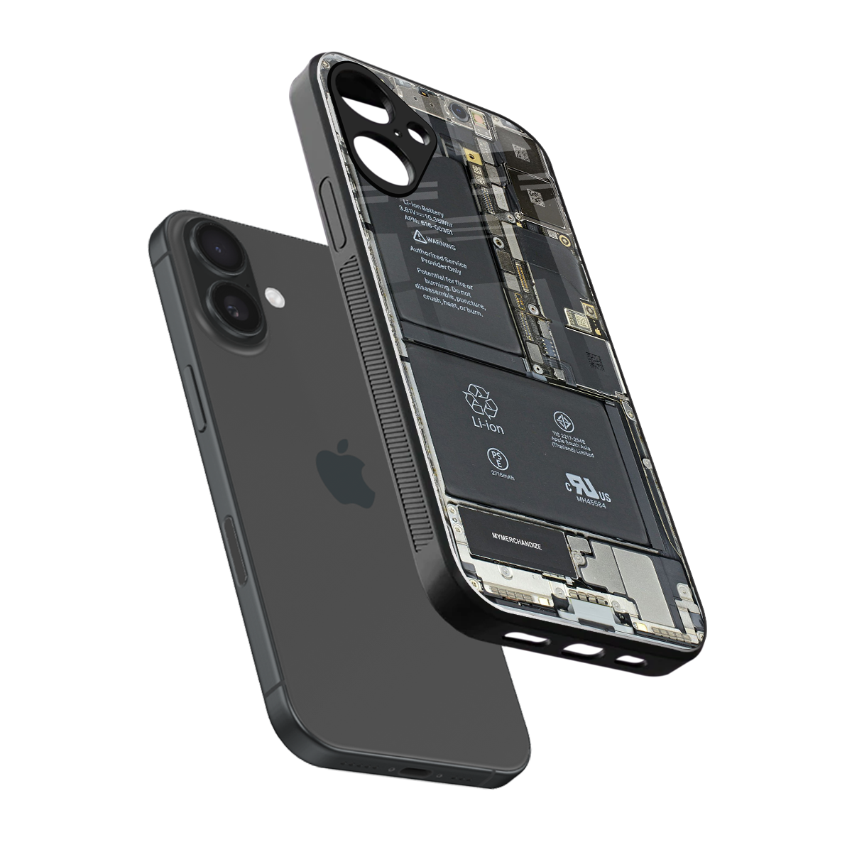 core view back phone cover | glass case for iphone 16 plus