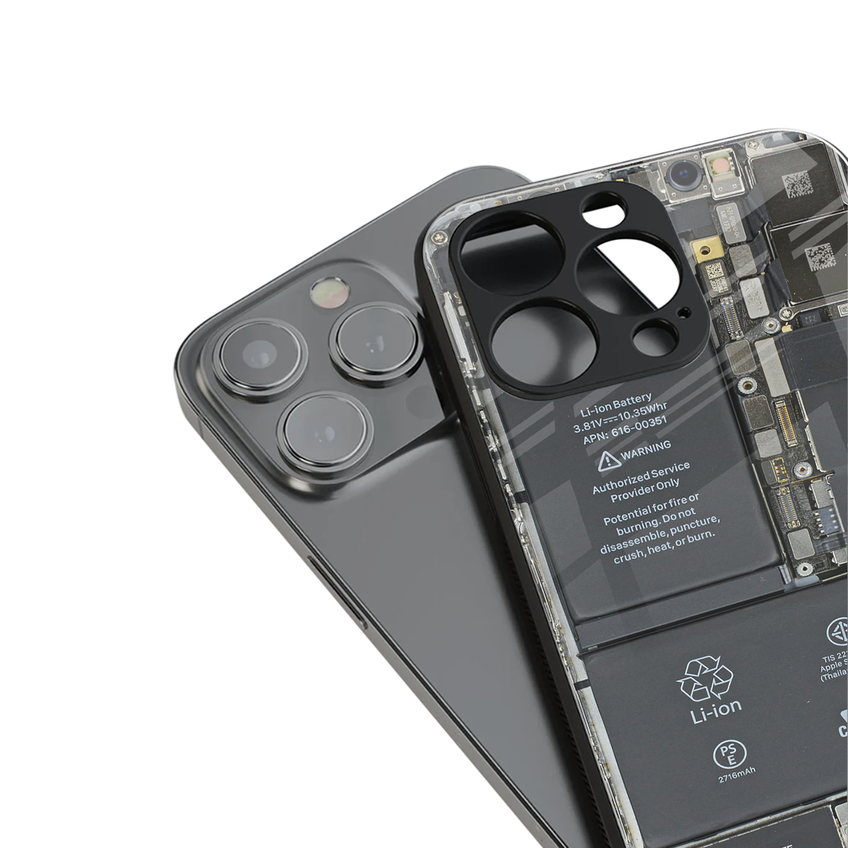 core view back phone cover | glass case for iphone 15 pro