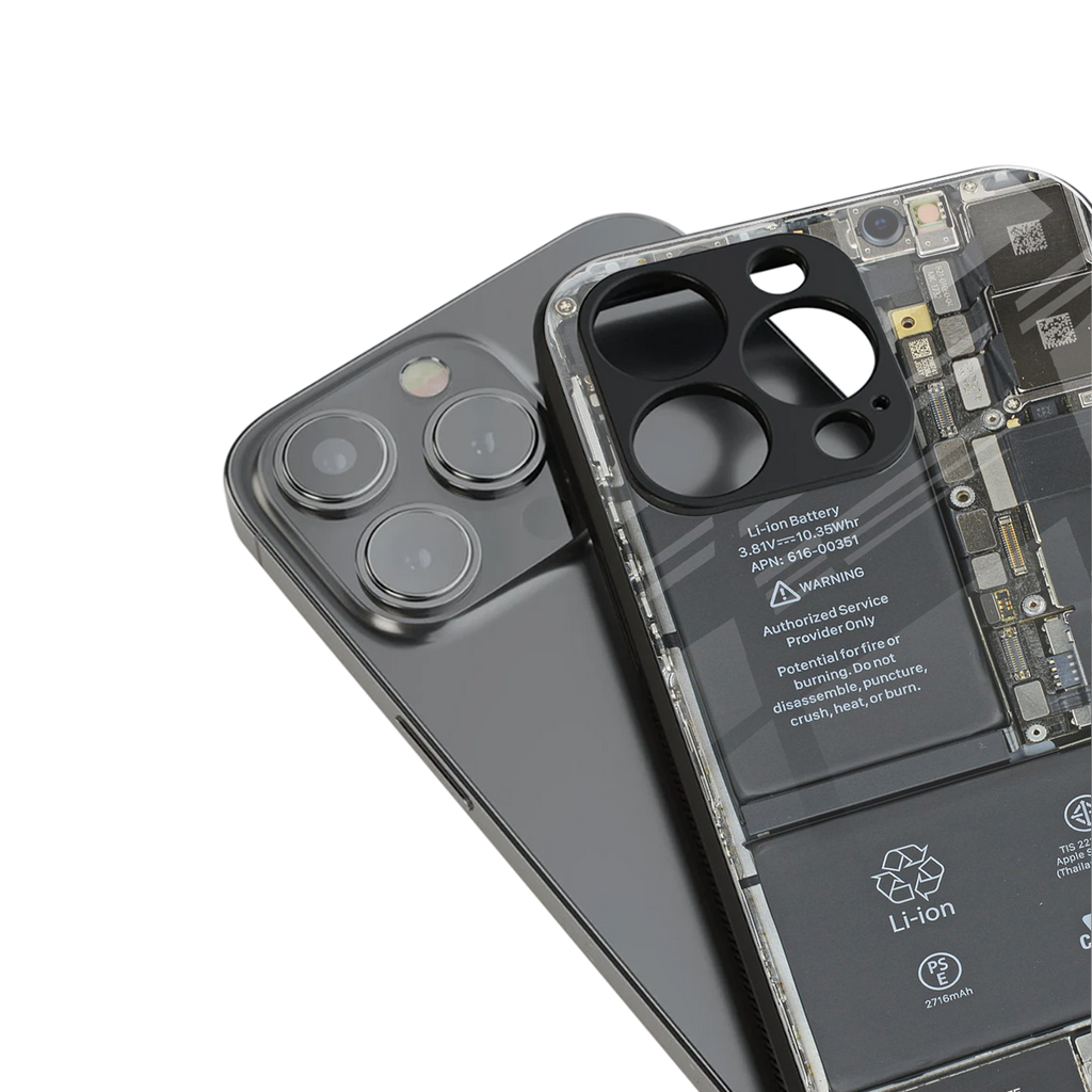 core view back phone cover | glass case for iphone 15 plus