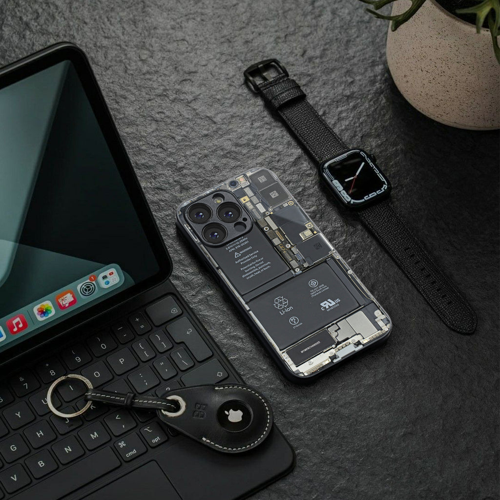 core view back phone cover | glass case for iphone 15 pro