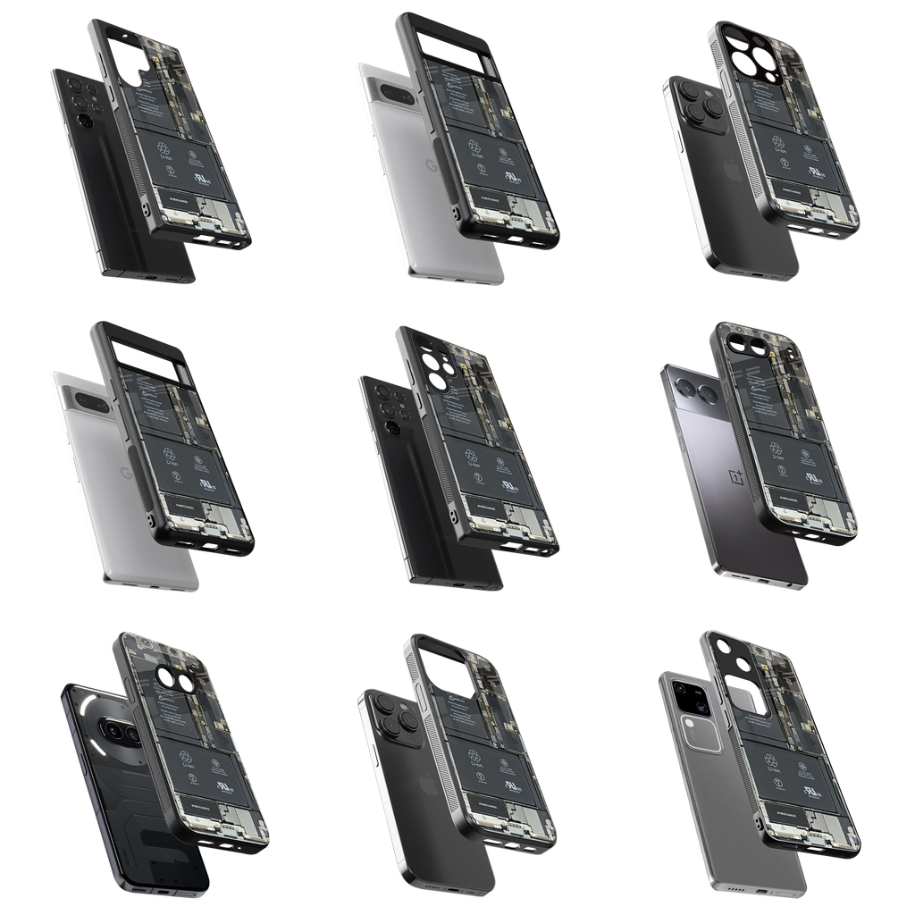 Durable Glass Back Mobile Case for iPhone, Samsung, OnePlus, Google Pixel, Redmi, Vivo, Oppo