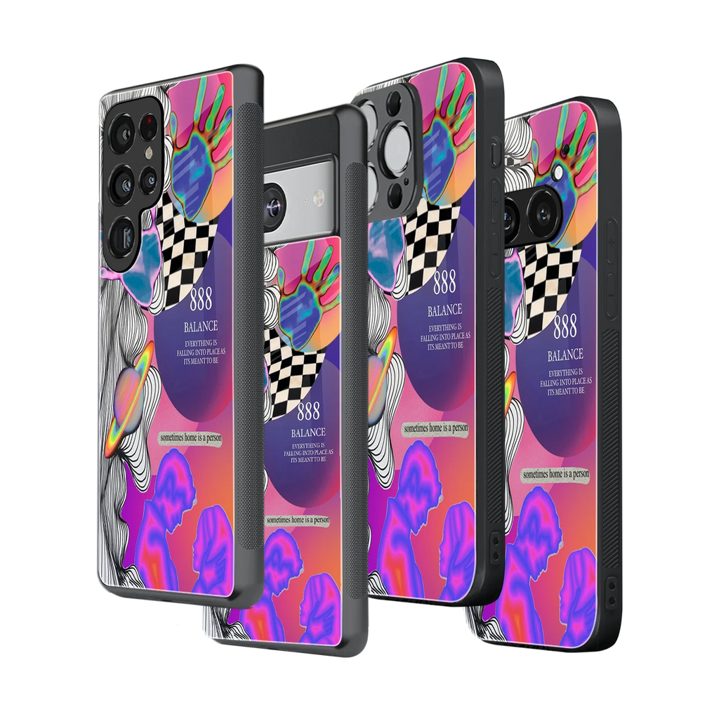 Stylish Glass Back Case for All Smartphones iPhone, Samsung, OnePlus, Pixel, Redmi, Oppo, Vivo, Motorola