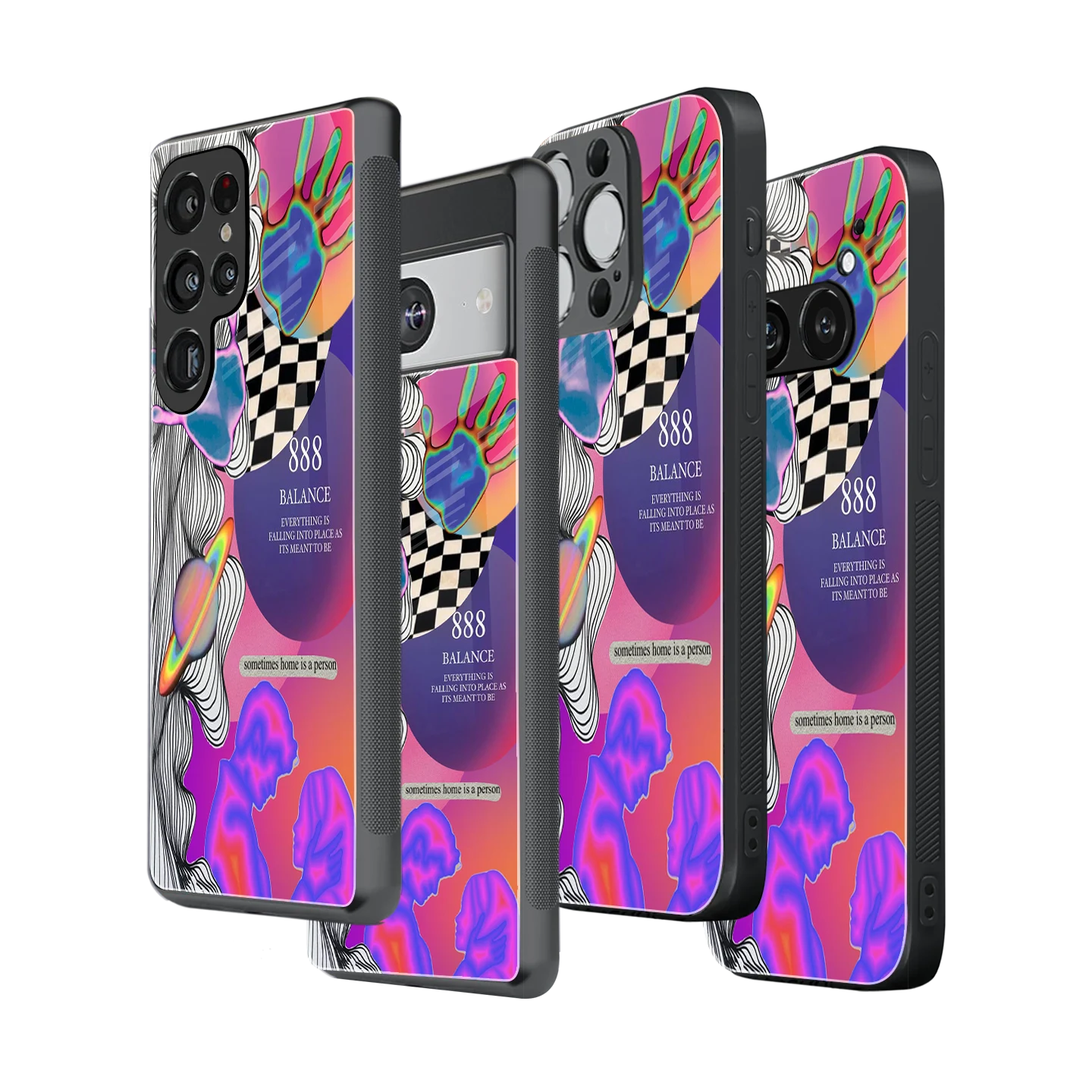 Stylish Glass Back Case for All Smartphones iPhone, Samsung, OnePlus, Pixel, Redmi, Oppo, Vivo, Motorola