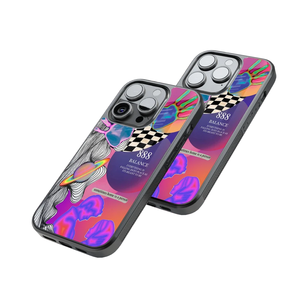 Protective Glass Back Phone Case Compatible with iPhone, Samsung, OnePlus, Pixel & More