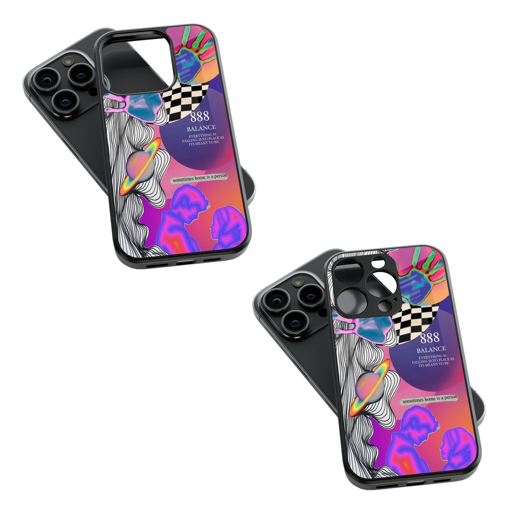 Trendy Glass Back Mobile Case for iPhone, Samsung, Redmi, OnePlus, Google Pixel, Motorola