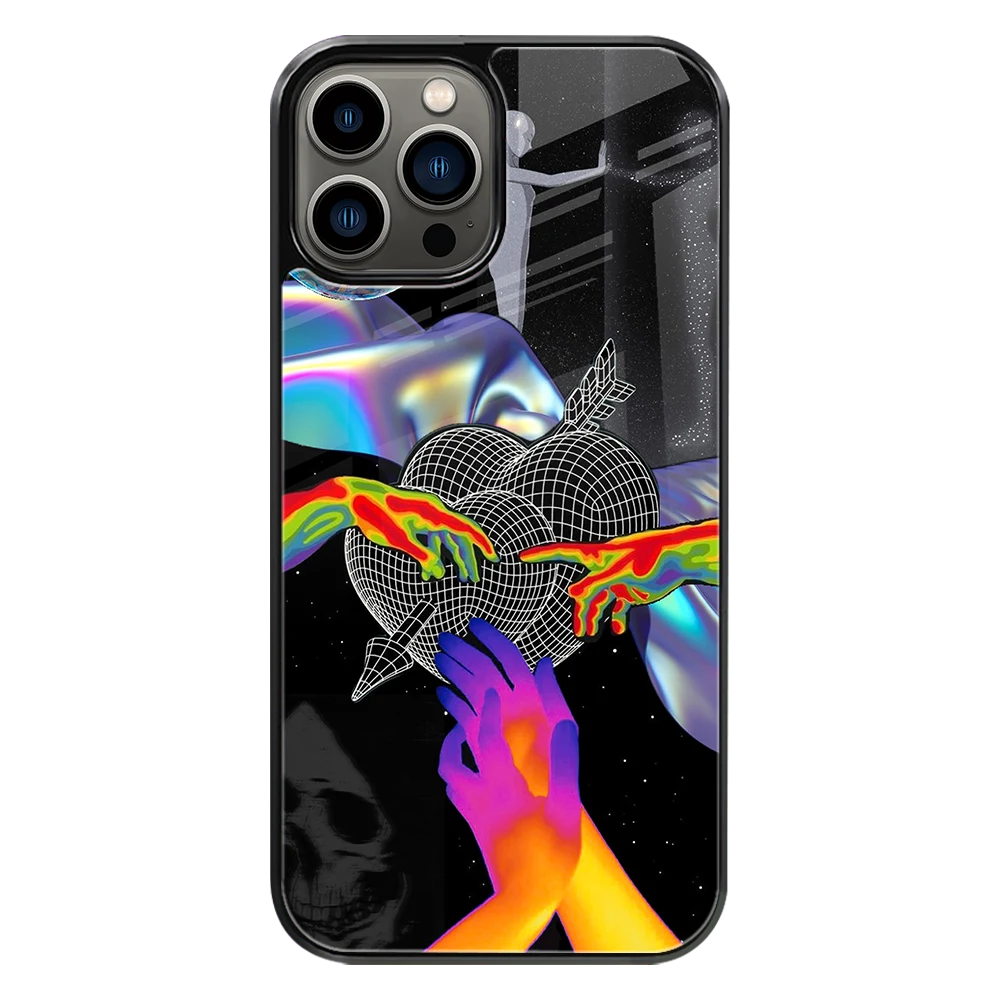 Premium Glass Back Mobile Phone Cover for iPhone, Samsung, OnePlus, Google Pixel, Redmi, Oppo, Vivo & Realme